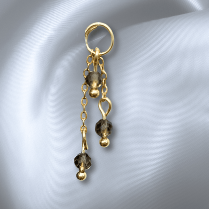 The Guide Crystals Smokey Quartz Lily of the Valley Crystal Earring Charm