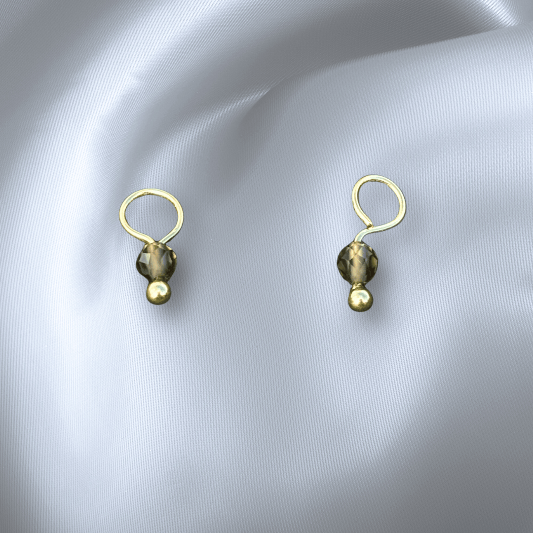 The Guide Crystals Smokey Quartz Single Dew Drop Crystal Earring Charms