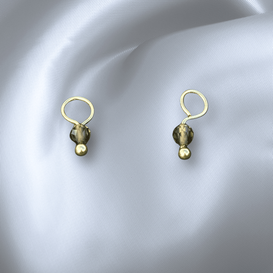 The Guide Crystals Smokey Quartz Single Dew Drop Crystal Earring Charms