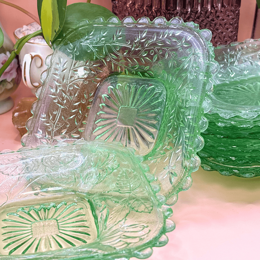 The Guide Crystals Vintage Green Glass Trinket Dish AVAILABLE 1/11!