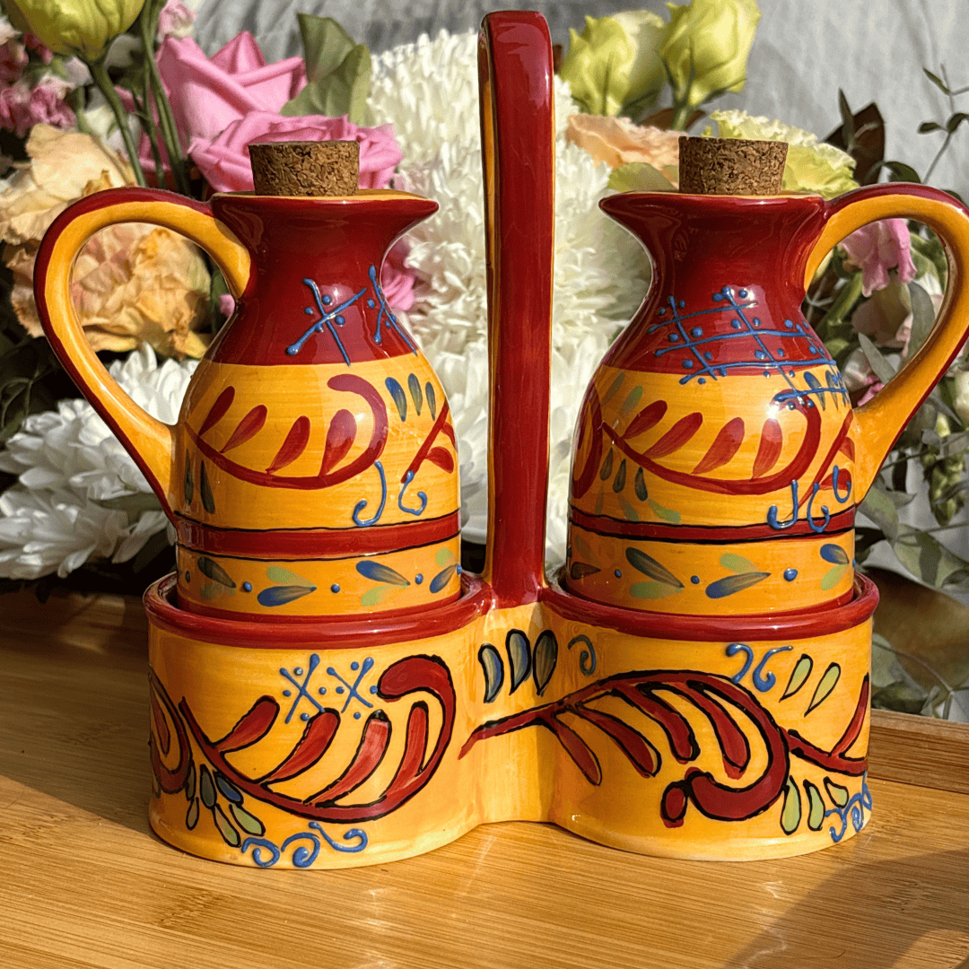 The Guide Crystals Vintage Hand-Painted Spanish Cruet Set AVAILABLE 1/11!