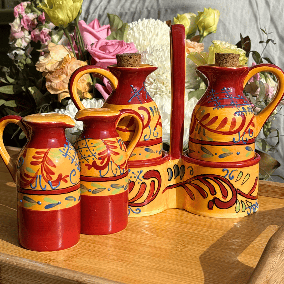 The Guide Crystals Vintage Hand-Painted Spanish Cruet Set AVAILABLE 1/11!