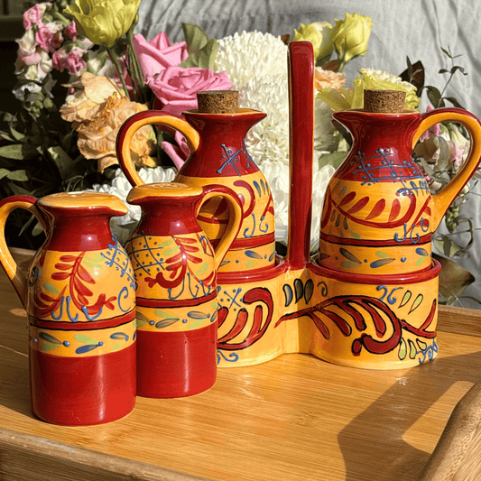 The Guide Crystals Vintage Hand-Painted Spanish Cruet Set AVAILABLE 1/11!