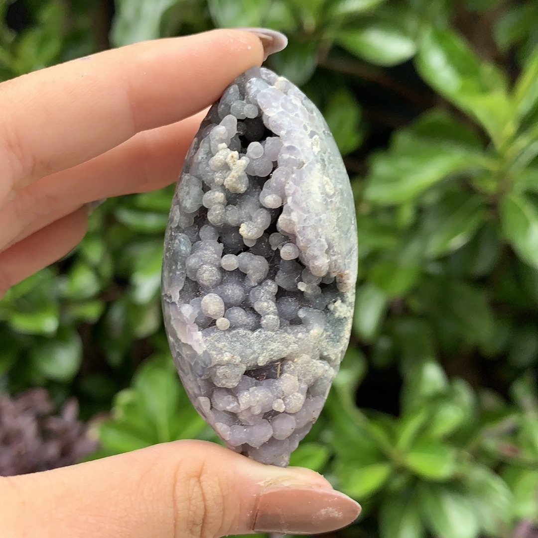 Grape Agate Semi Polished Medium Egg Indonesia