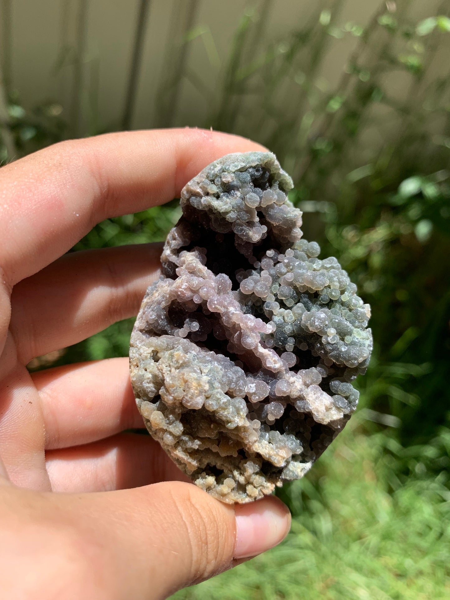 Grape Agate Semi Polished Large Egg Indonesia