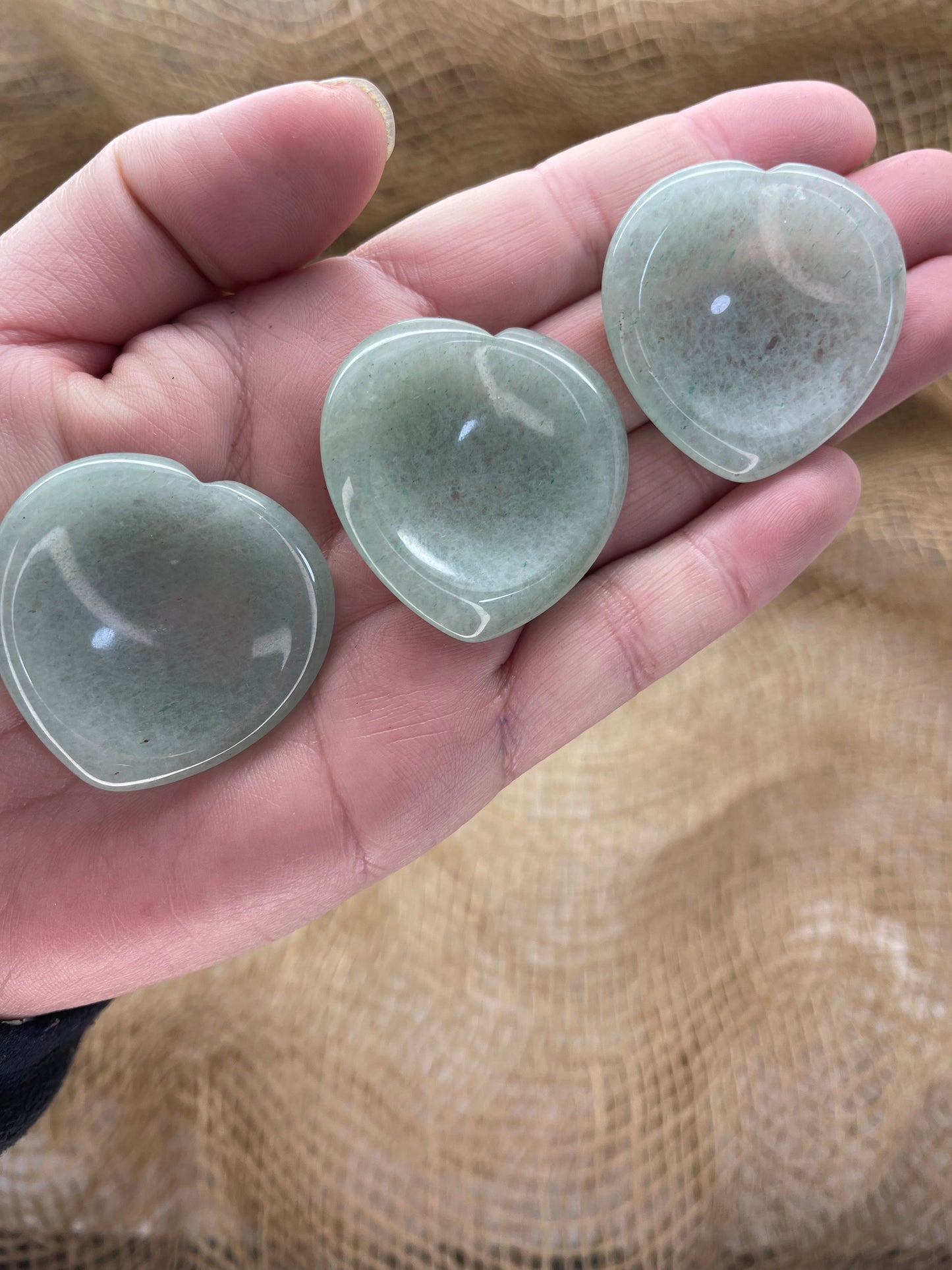 Green Aventurine Worry Heart Stone