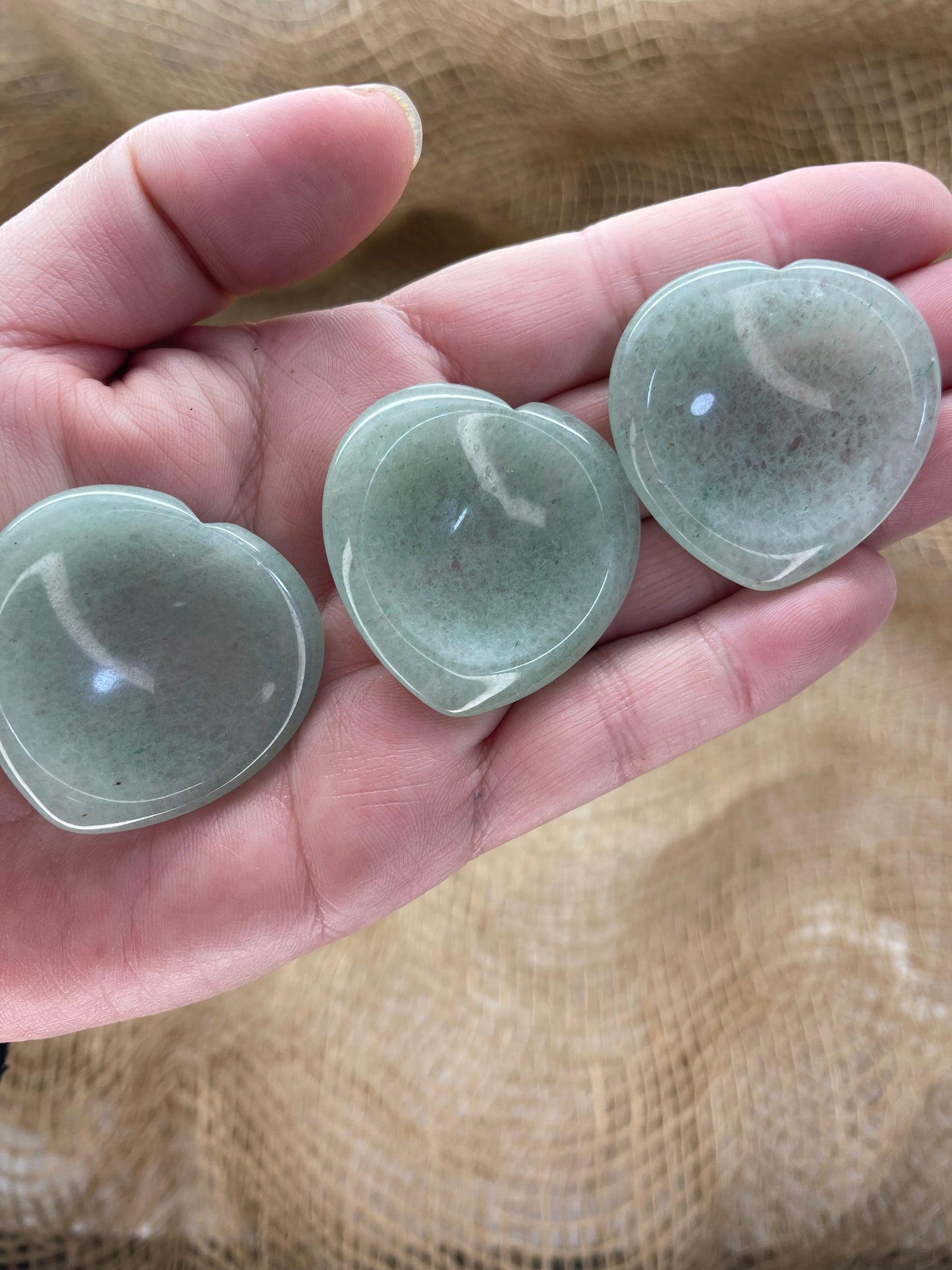 Green Aventurine Worry Heart Stone