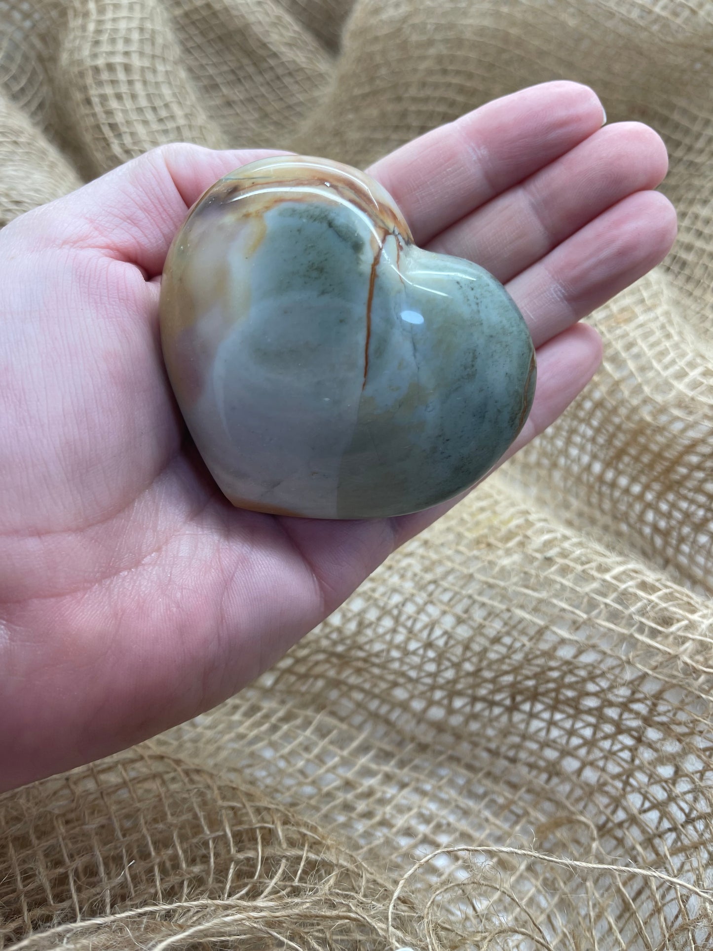 Polychrome Jasper Jumbo Heart