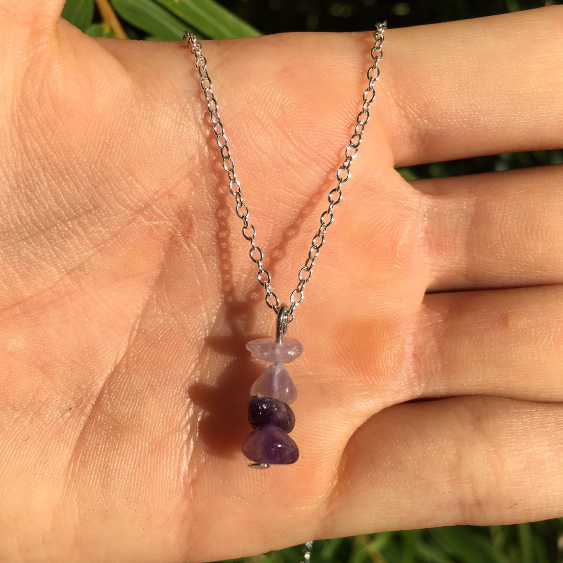 Amethyst Silver Necklace