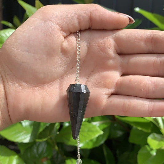 The Guide Crystals pendulums Black Tourmaline Crystal Pendulum