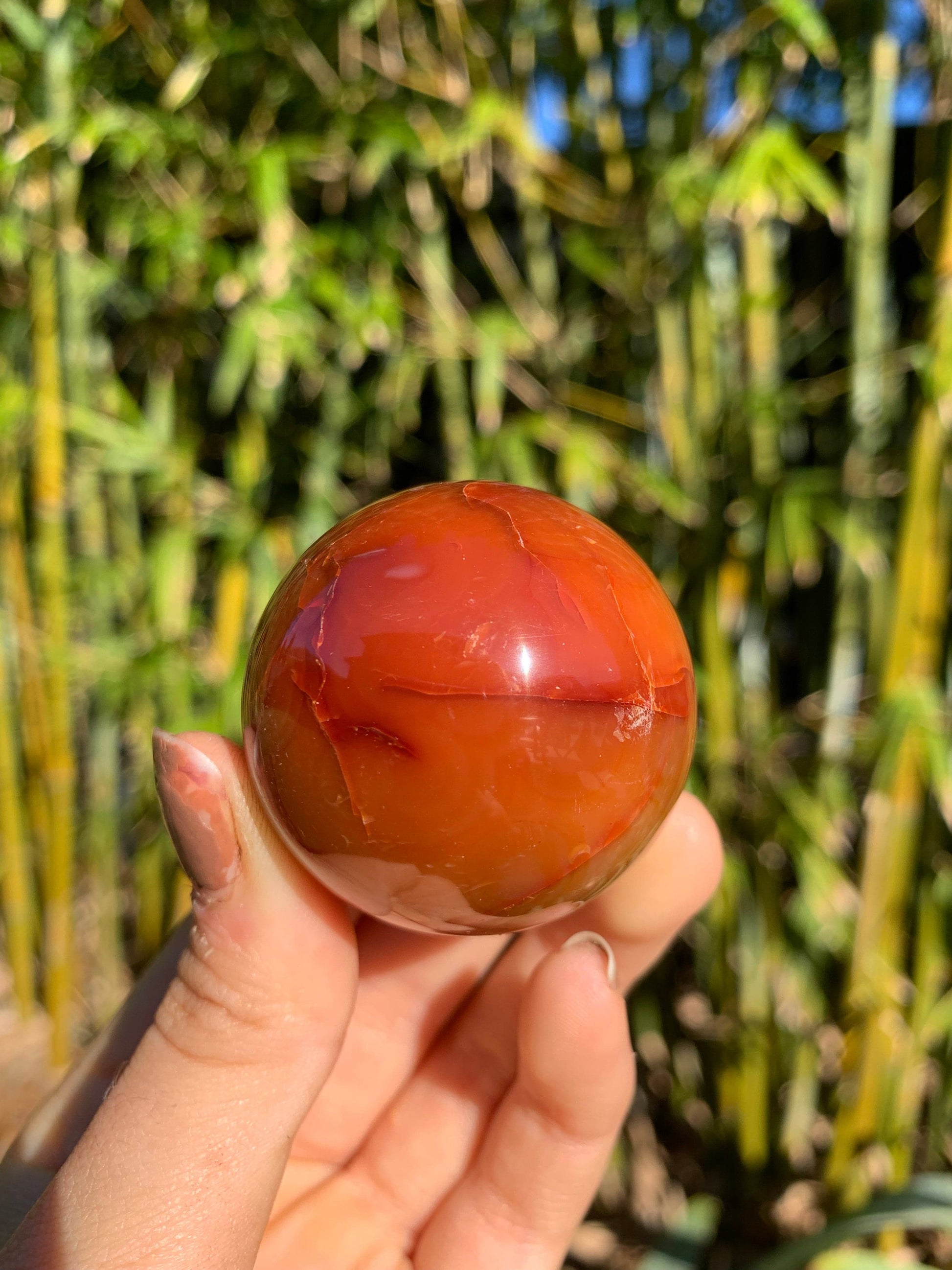 The Guide Crystals sphere 13 Carnelian Medium/Large Sphere