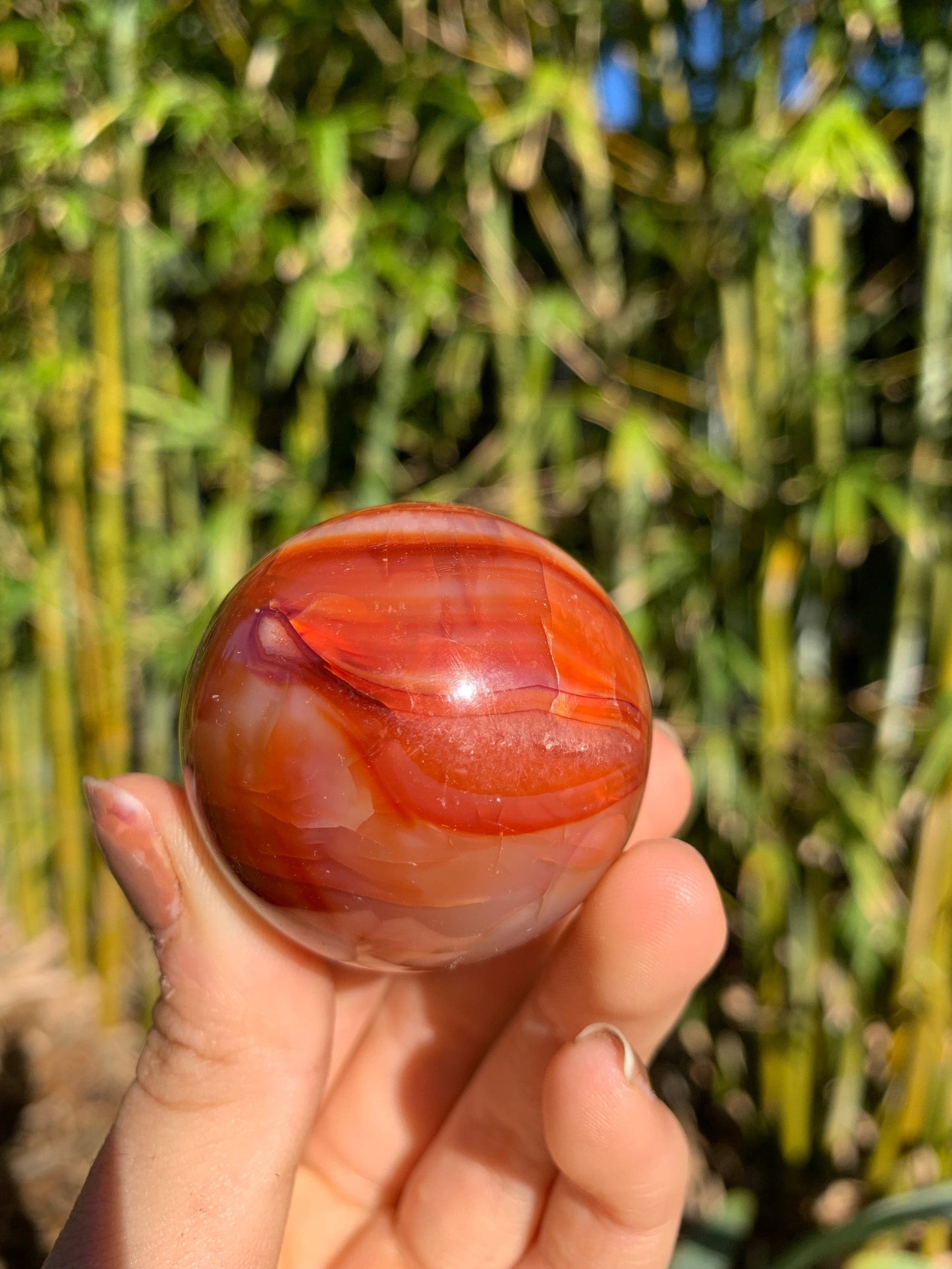 The Guide Crystals sphere 14 Carnelian Medium/Large Sphere