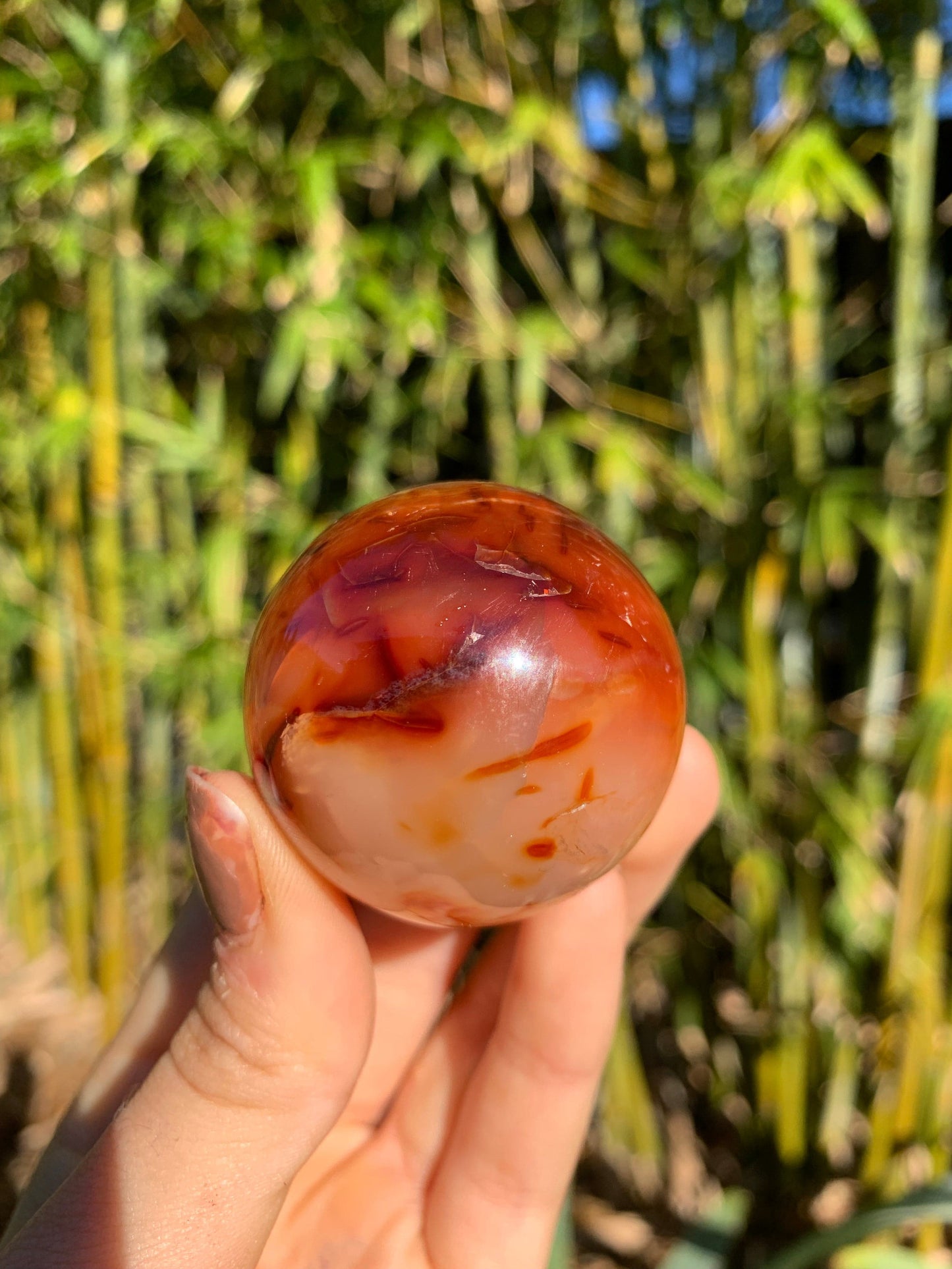 The Guide Crystals sphere 15 Carnelian Medium/Large Sphere