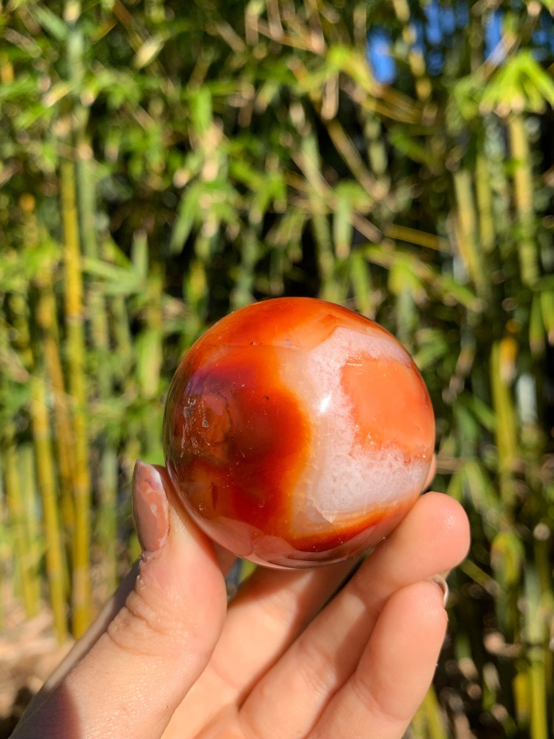 The Guide Crystals sphere 19 Carnelian Medium/Large Sphere