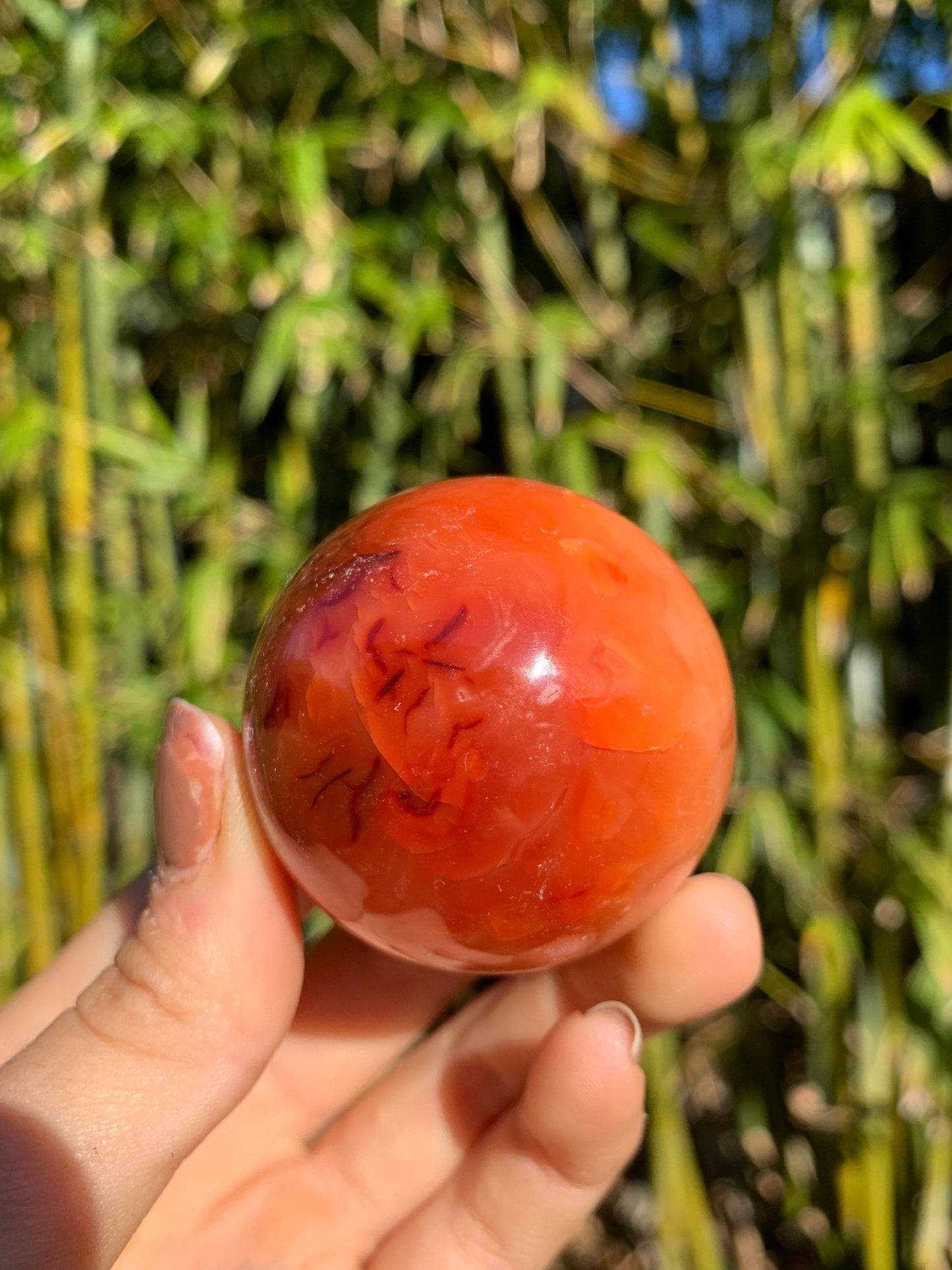 The Guide Crystals sphere 20 Carnelian Medium/Large Sphere