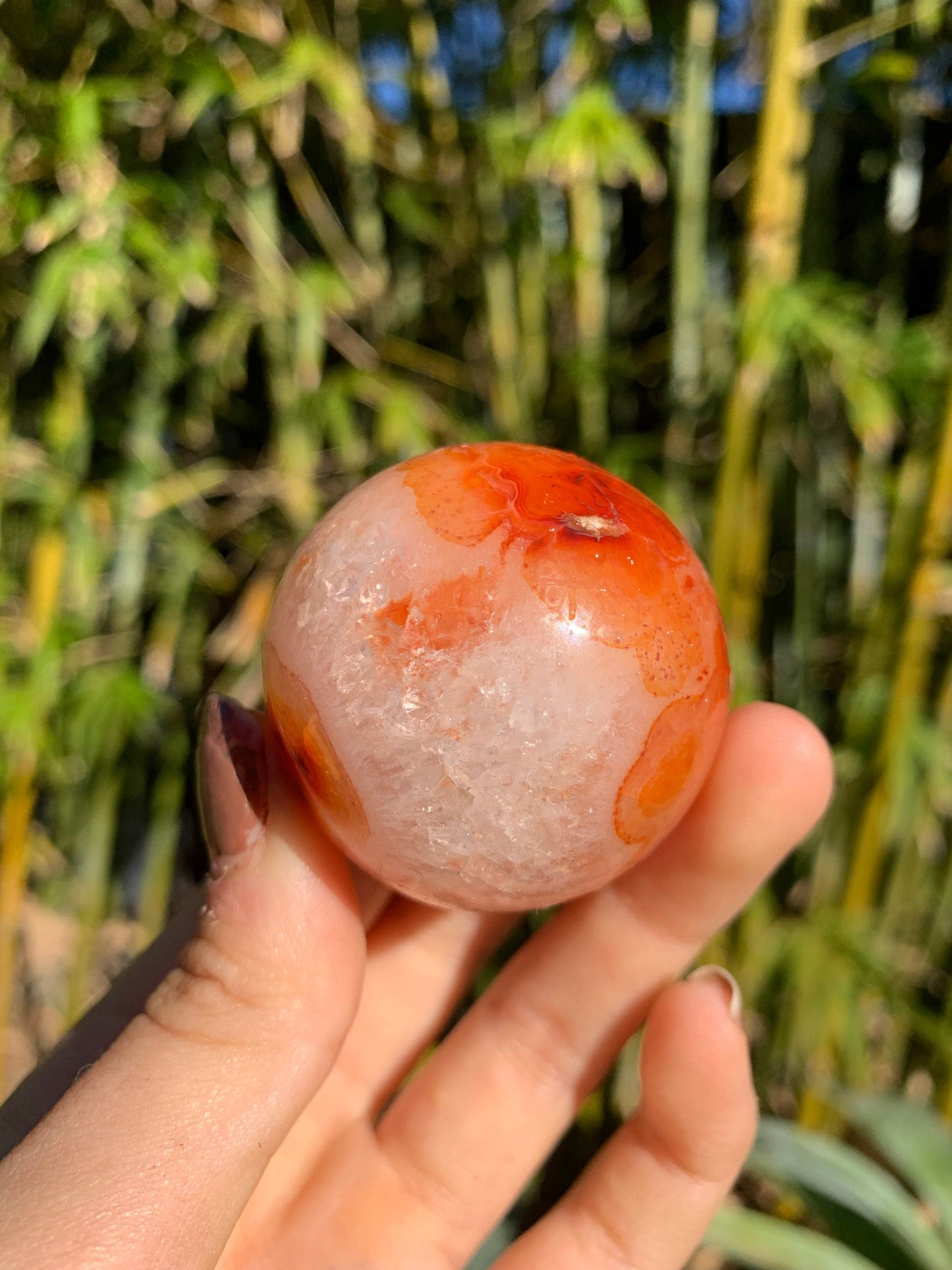 The Guide Crystals sphere 4 Carnelian Medium/Large Sphere