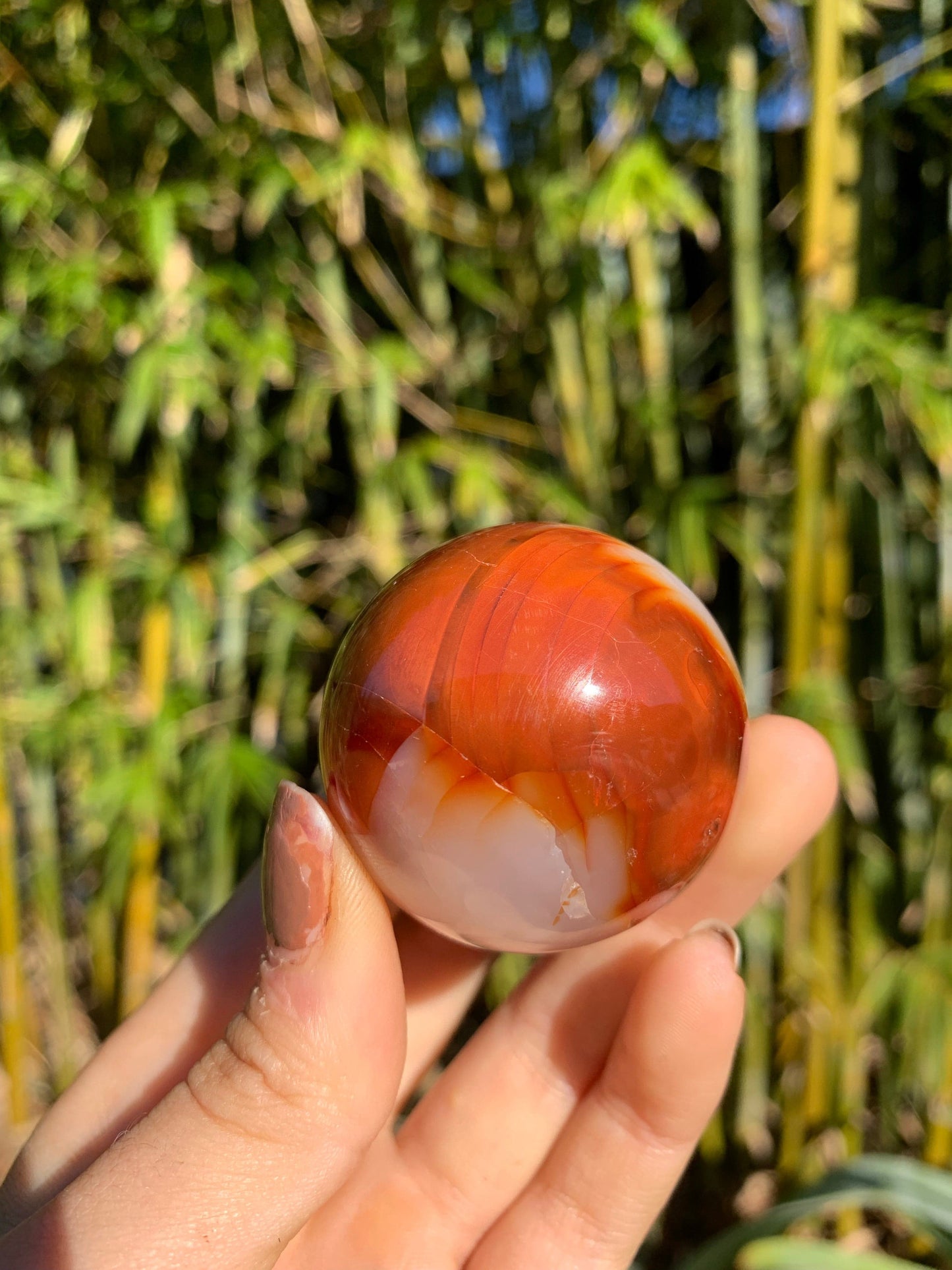 The Guide Crystals sphere 6 Carnelian Medium/Large Sphere