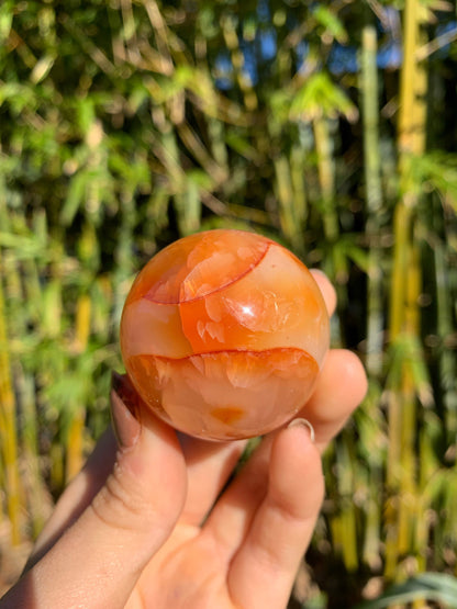 The Guide Crystals sphere 7 Carnelian Medium/Large Sphere