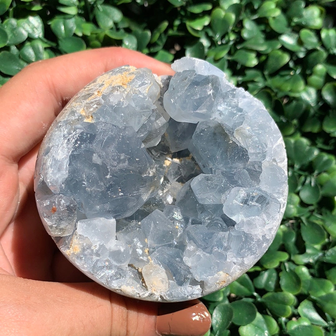 Celestite Semi Polished Sphere Cluster Extra Large