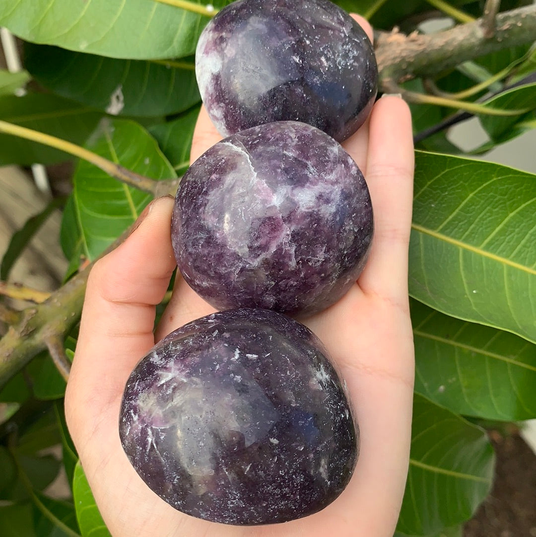 Lepidolite Jumbo Palm Stone