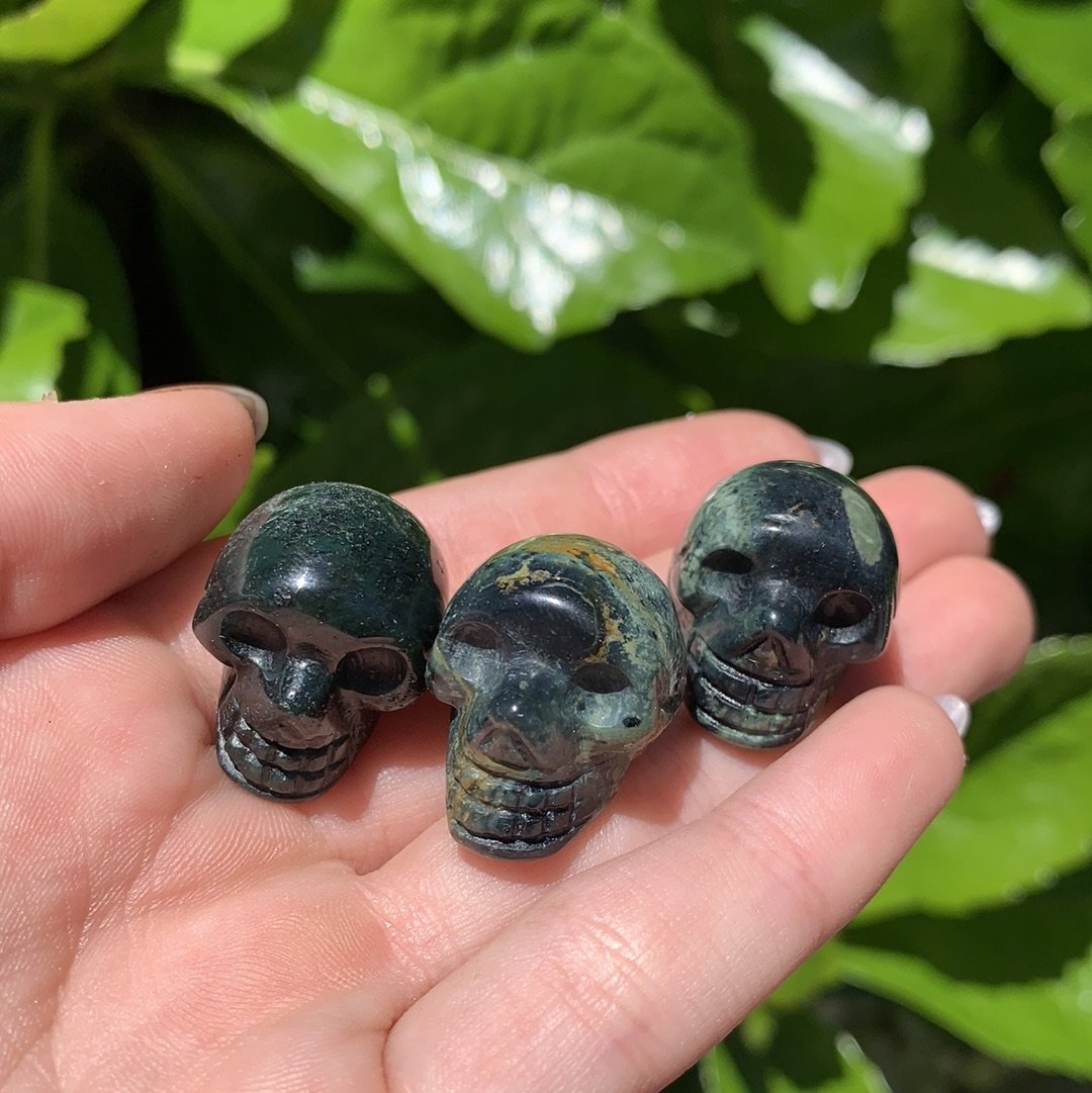 Kambaba Crocodile Jasper Mini Skull