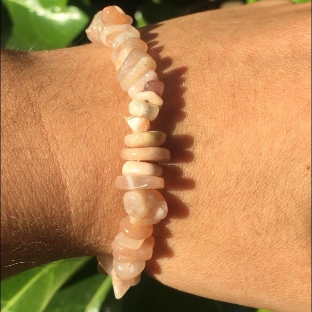 Peach Moonstone Bracelet