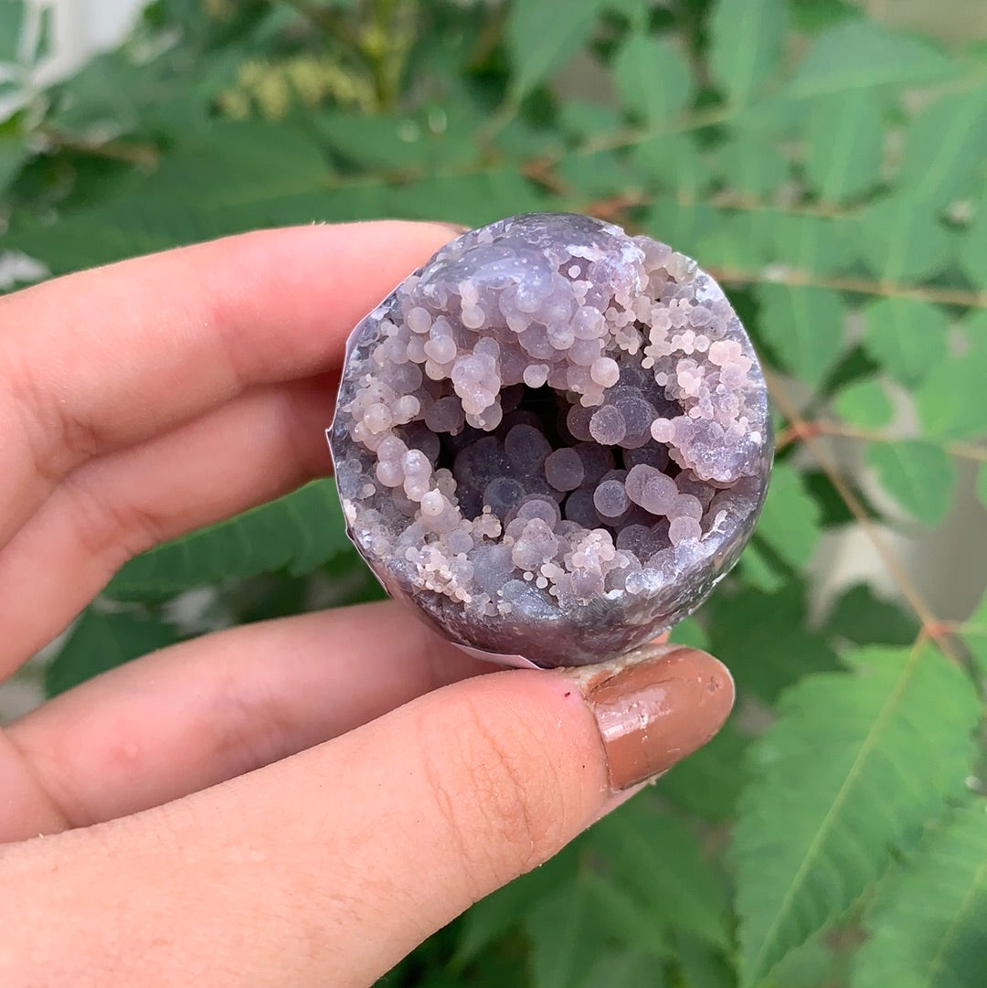 Grape Agate Small Semi Polished Sphere Indonesia