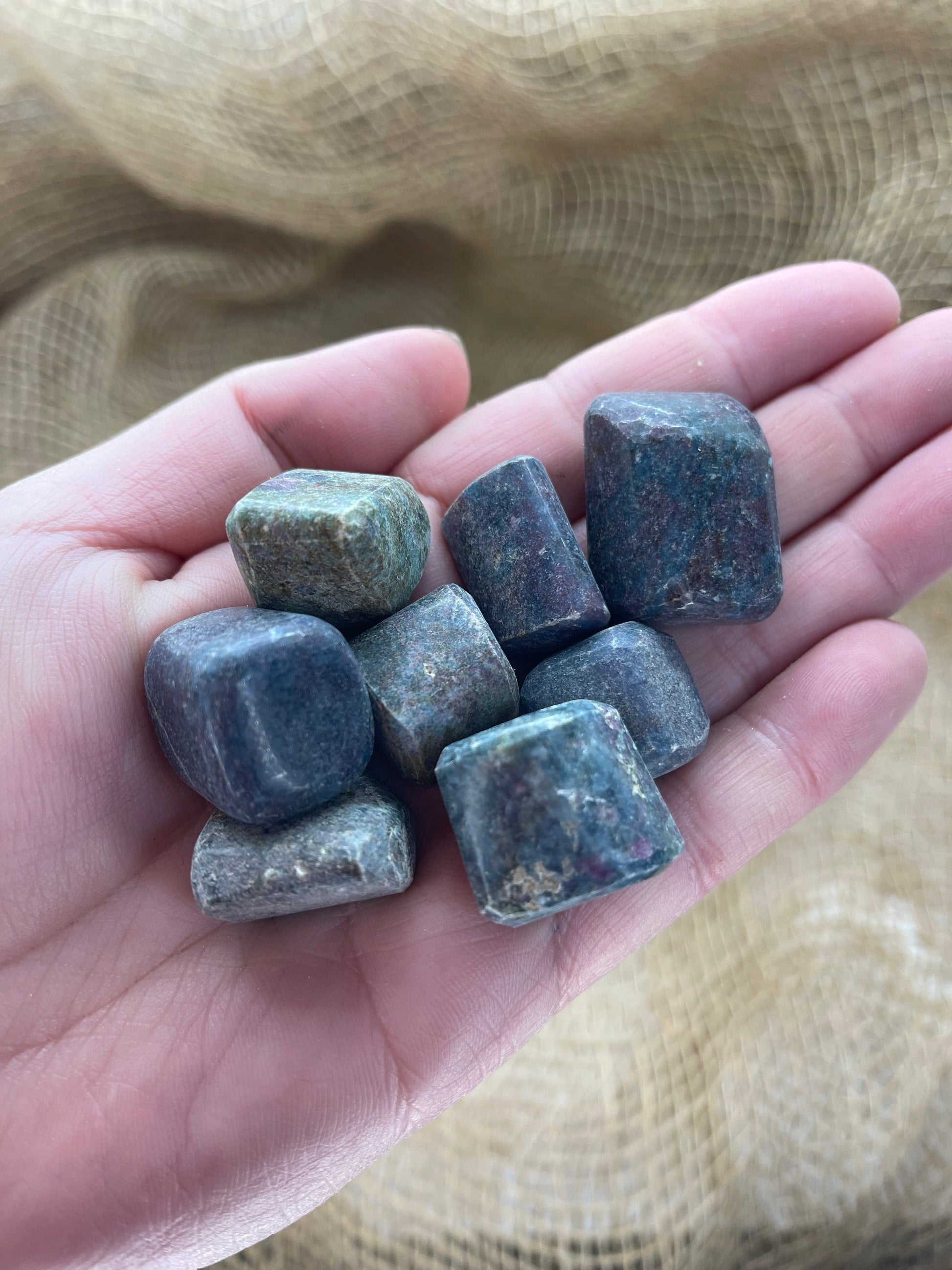 The Guide Crystals tumble Ruby in Kyanite Tumbled Stone Medium