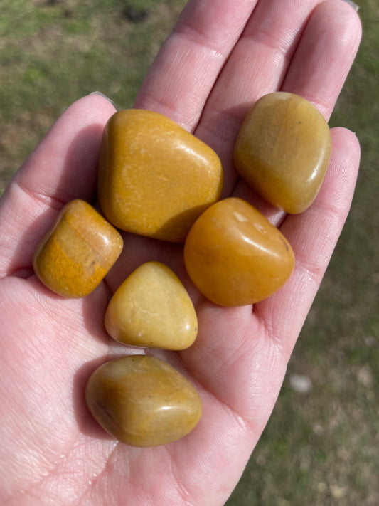 The Guide Crystals tumble Yellow Jasper Tumbled Stone Medium