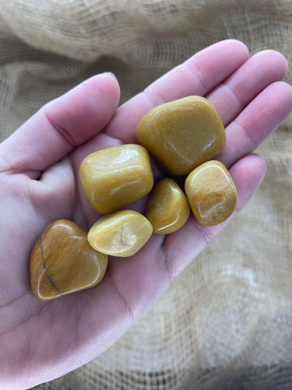 The Guide Crystals tumble Yellow Jasper Tumbled Stone Medium